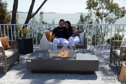 Elementi Cannes Gas Fire Pit Table | Dark Grey