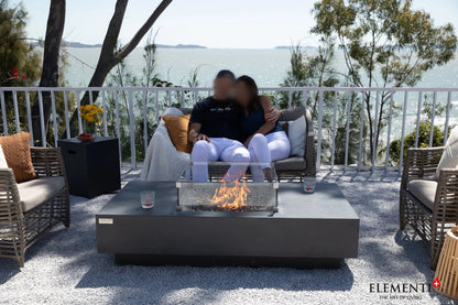 Elementi Cannes Gas Fire Pit Table | Dark Grey