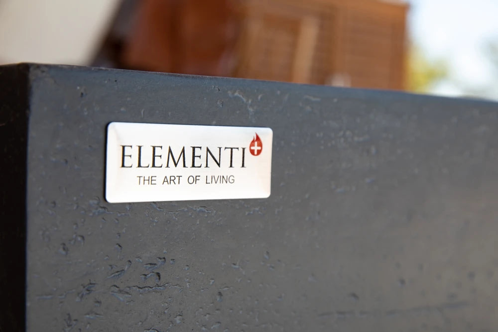 Elementi Positano Gas Fire Pit Table | Dark Grey