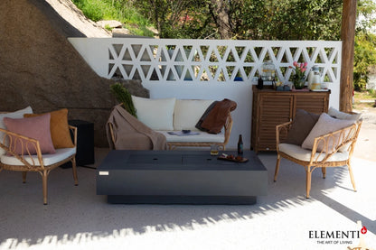 Elementi Positano Gas Fire Pit Table | Dark Grey