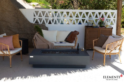 Elementi Positano Gas Fire Pit Table | Dark Grey