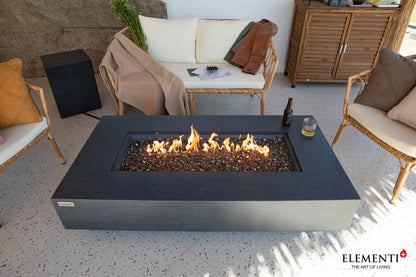 Elementi Positano Gas Fire Pit Table | Dark Grey