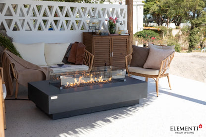 Elementi Positano Gas Fire Pit Table | Dark Grey