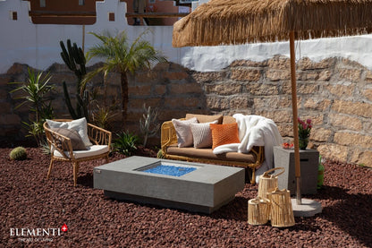 Elementi Monte Carlo Gas Fire Pit Table | Light Grey