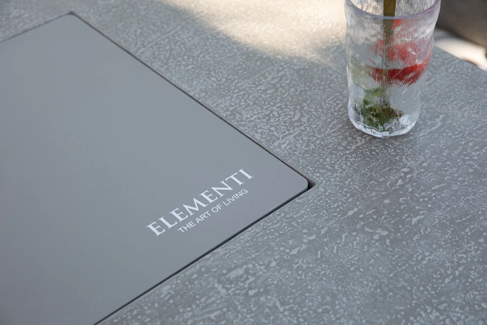 Elementi Riviera Gas Fire Pit Table | Light Grey