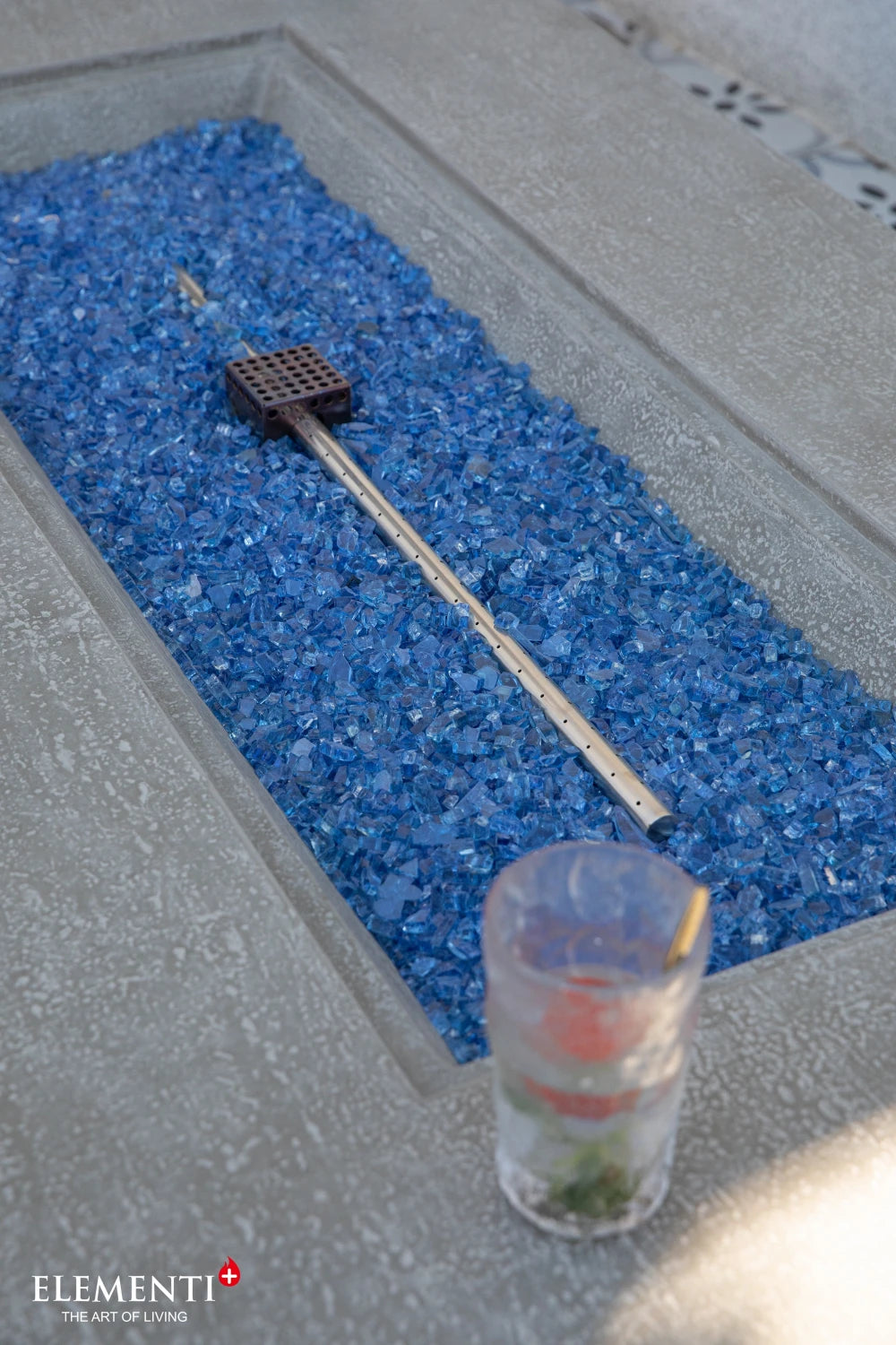 Elementi Riviera Gas Fire Pit Table | Light Grey