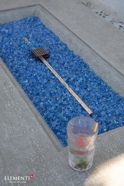 Elementi Riviera Gas Fire Pit Table | Light Grey