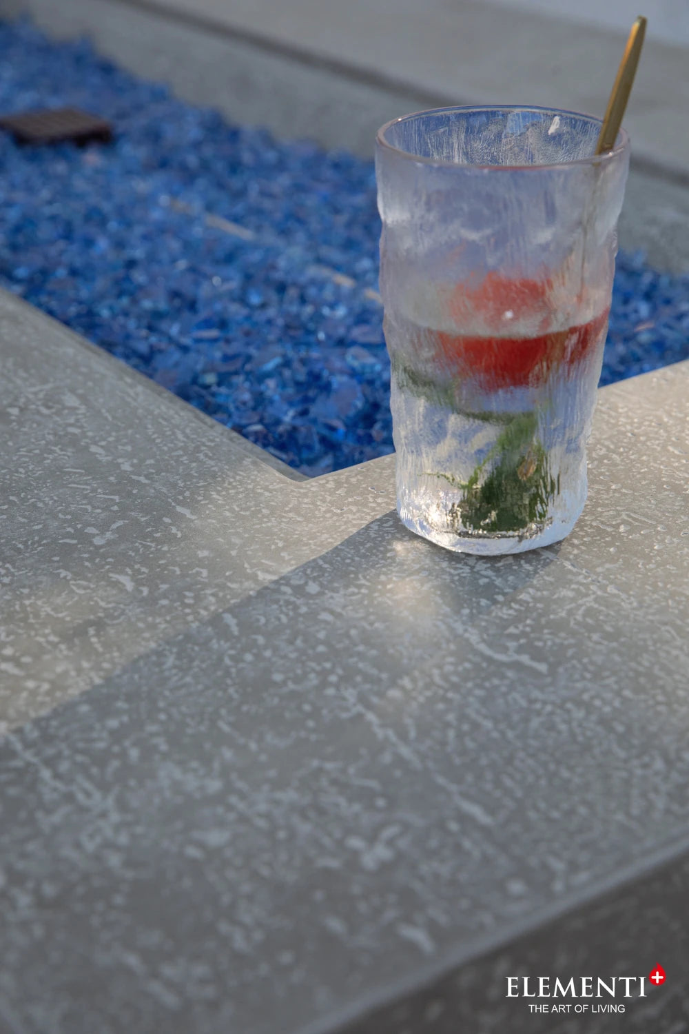 Elementi Riviera Gas Fire Pit Table | Light Grey