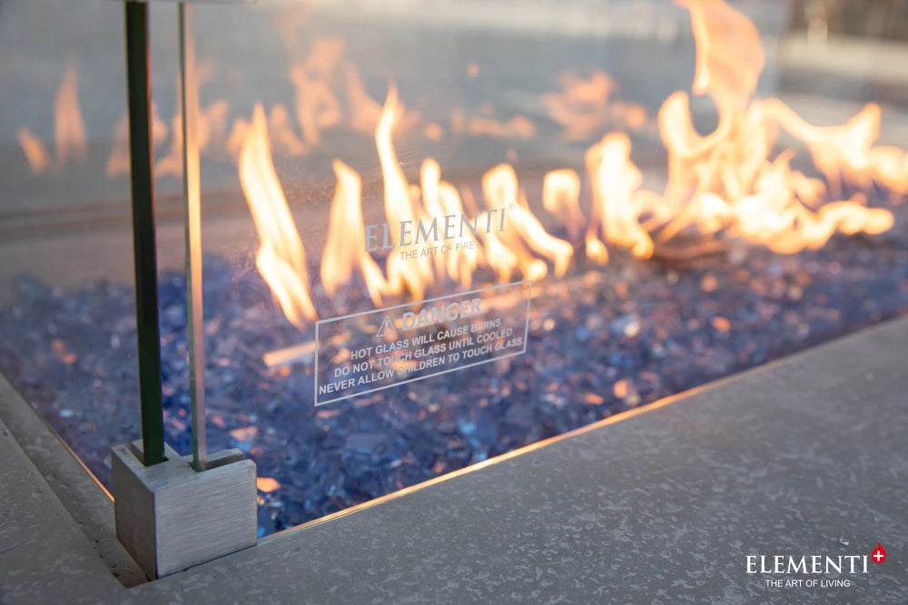 Elementi Riviera Gas Fire Pit Table | Light Grey