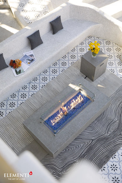 Elementi Riviera Gas Fire Pit Table | Light Grey