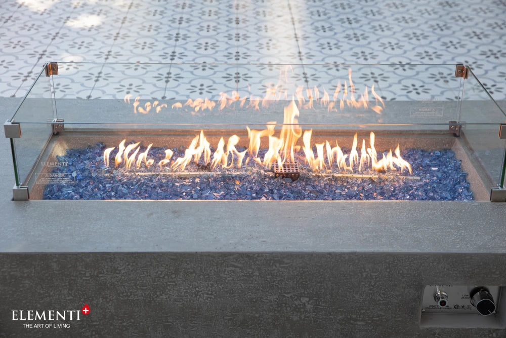 Elementi Riviera Gas Fire Pit Table | Light Grey