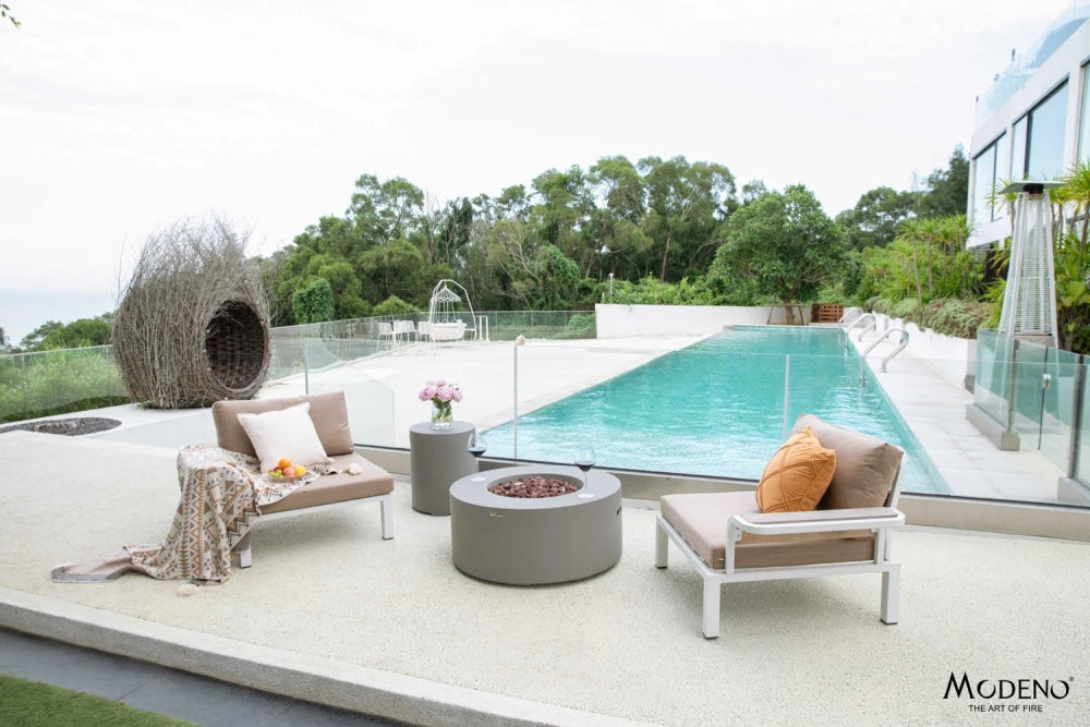 Elementi Tramore Gas Fire Pit Table | Light Grey