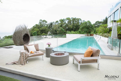 Elementi Tramore Gas Fire Pit Table | Light Grey