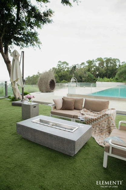 Elementi Hampton Gas Fire Pit Table | Light Grey