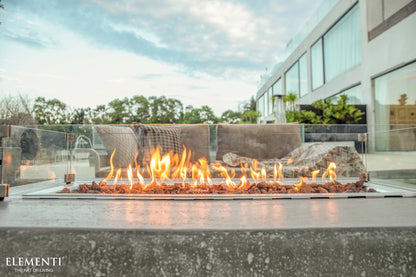 Elementi Hampton Gas Fire Pit Table | Light Grey