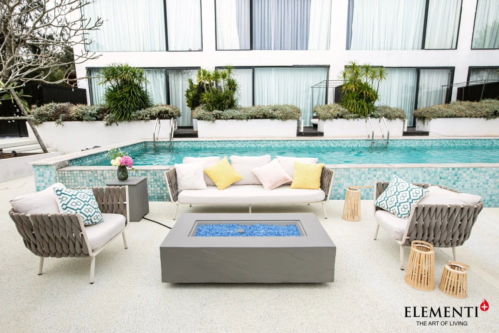 Elementi Meteora Gas Fire Pit Table | Space Grey