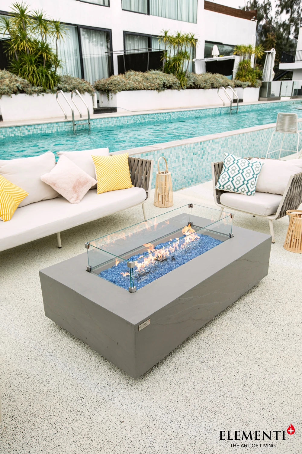 Elementi Meteora Gas Fire Pit Table | Space Grey