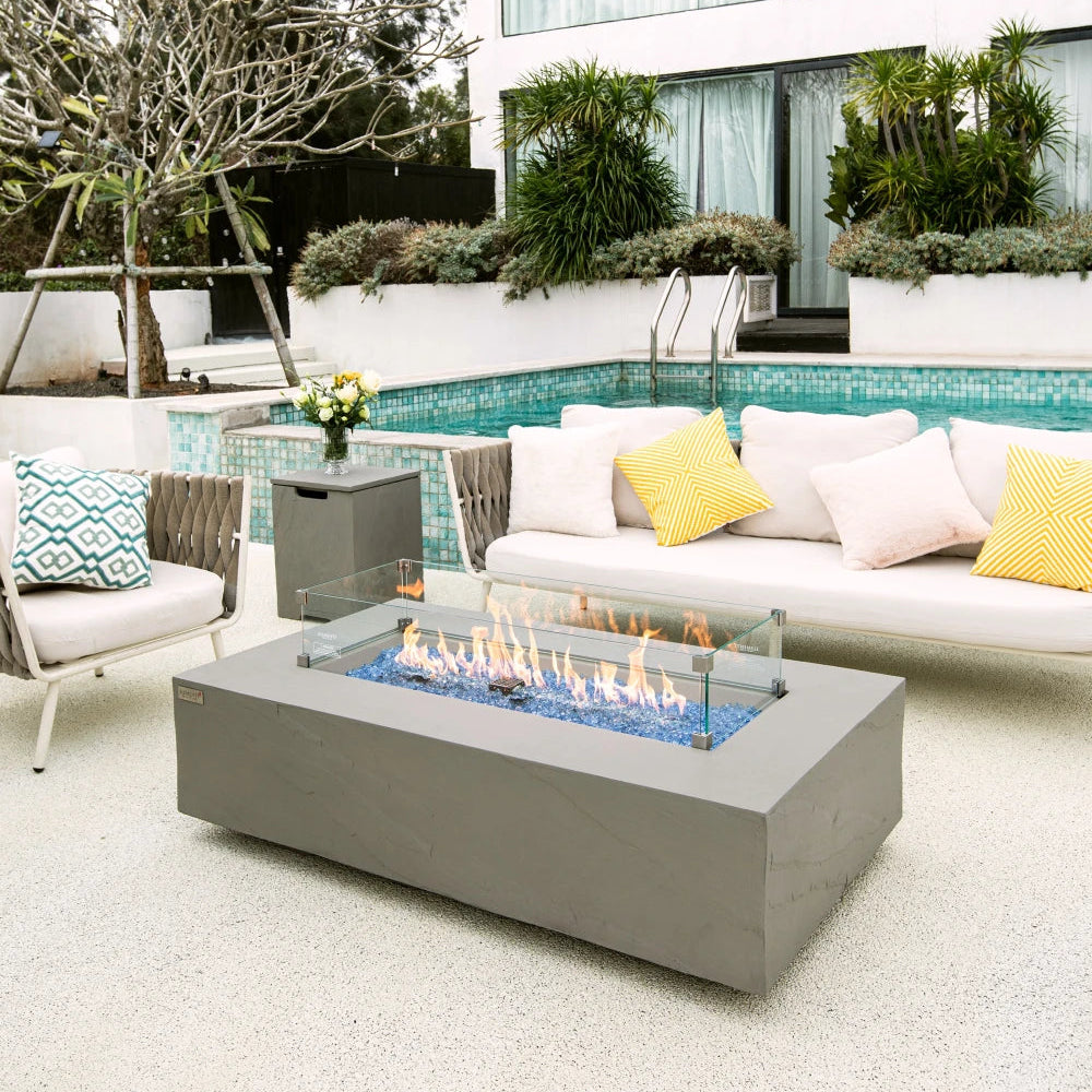 Elementi Meteora Gas Fire Pit Table | Space Grey