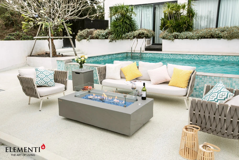 Elementi Meteora Gas Fire Pit Table | Space Grey