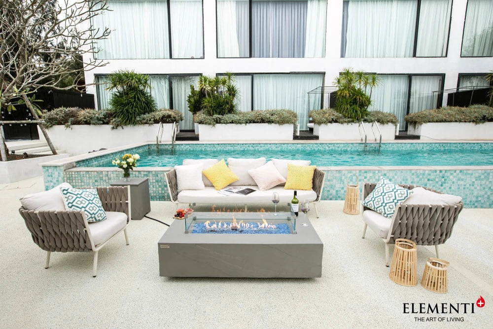 Elementi Meteora Gas Fire Pit Table | Space Grey