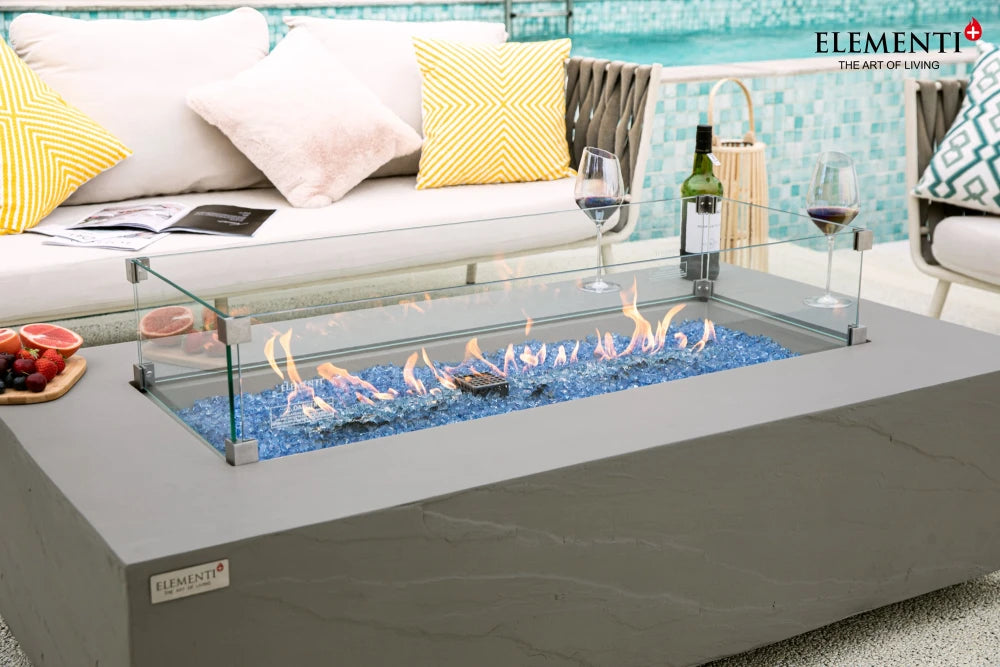 Elementi Meteora Gas Fire Pit Table | Space Grey