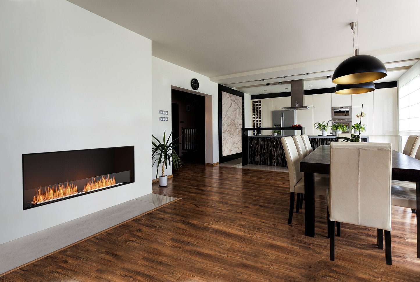 EcoSmart Fire Flex 86SS Fireplace Insert lifestyle render (CGI, no real installation photography exists for this size)