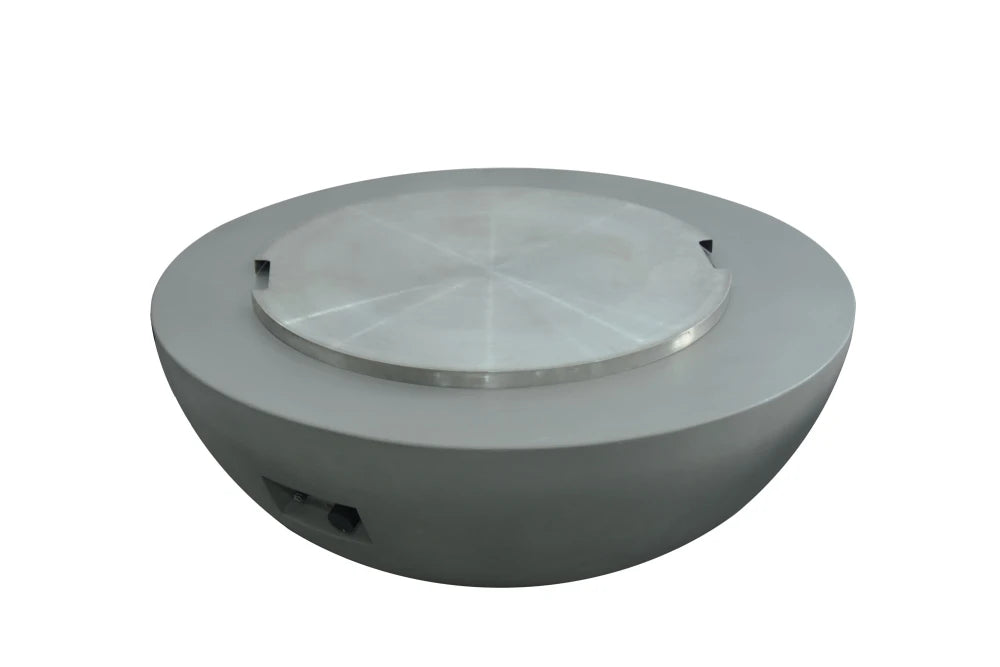 Elementi Lunar Bowl Gas Fire Pit Table | Light Grey