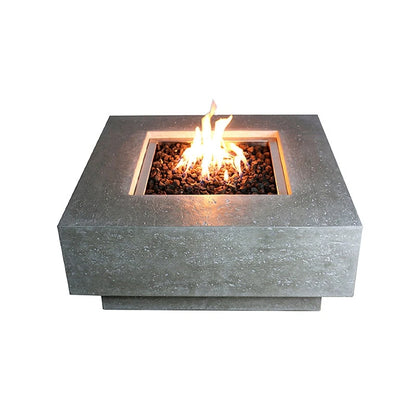 Elementi Manhattan Gas Fire Pit Table | Light Grey