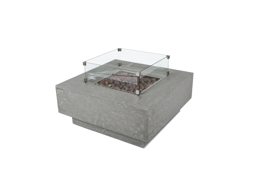 Elementi Manhattan Gas Fire Pit Table | Light Grey