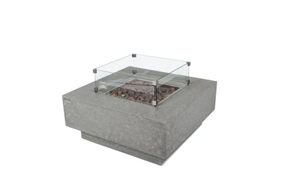Elementi Manhattan Gas Fire Pit Table | Light Grey