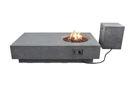 Elementi Metropolis Gas Fire Pit Table | Light Grey