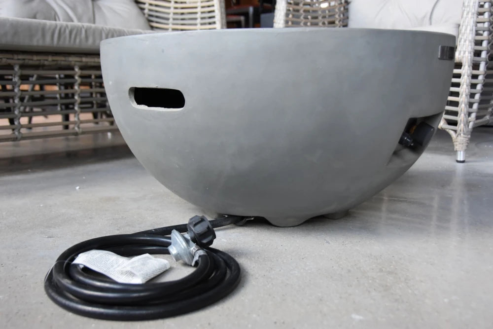 Elementi Nantucket Gas Fire Bowl | Light Grey
