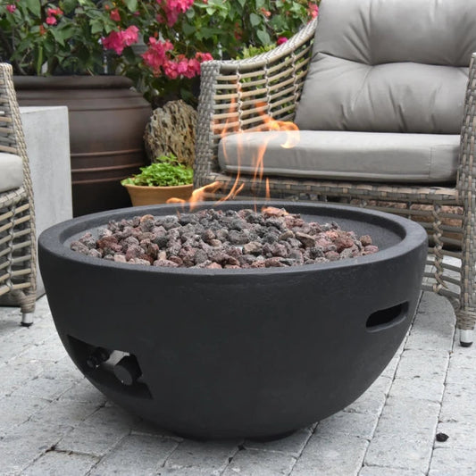 Elementi Jefferson Gas Fire Bowl | Black