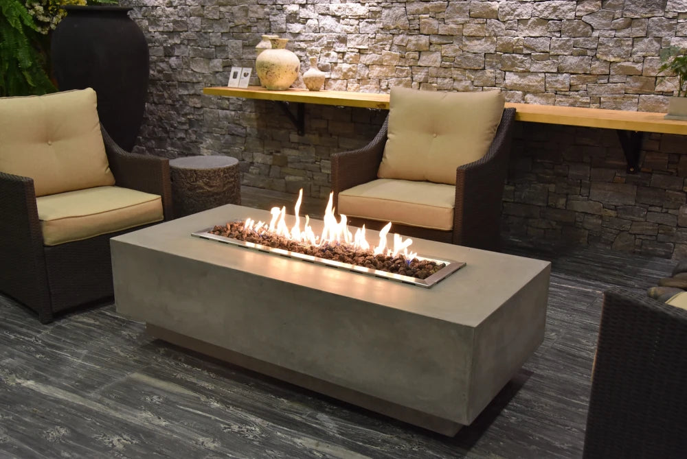 Elementi Granville Gas Fire Pit Table | Light Grey