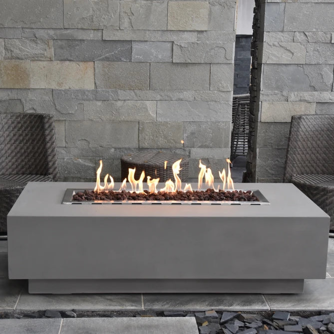 Elementi Granville Gas Fire Pit Table | Light Grey