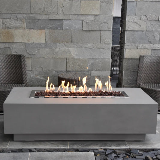 Elementi Granville Gas Fire Pit Table | Light Grey