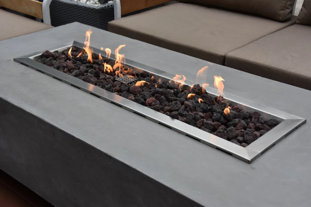 Elementi Granville Gas Fire Pit Table | Light Grey