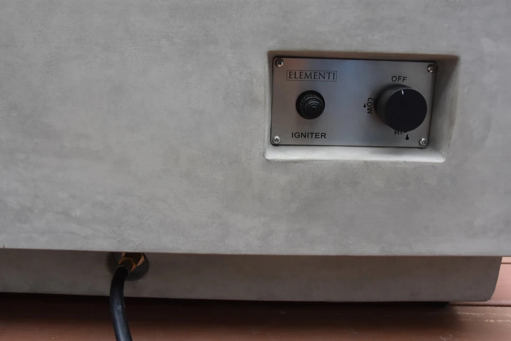 Elementi Granville Gas Fire Pit Table | Light Grey