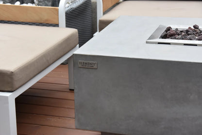 Elementi Granville Gas Fire Pit Table | Light Grey