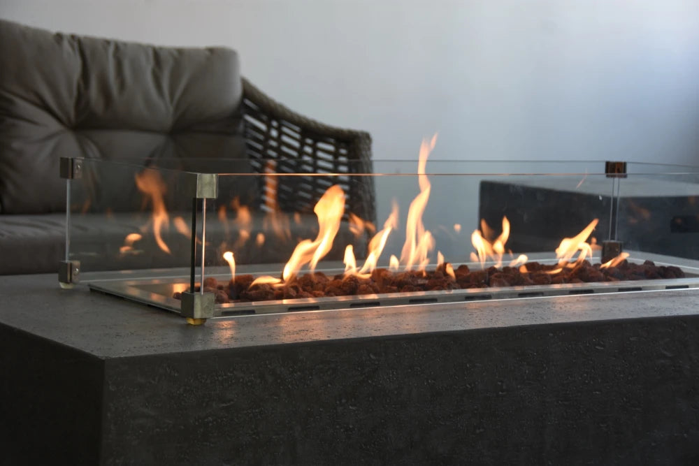 Elementi Kingsale Gas Fire Pit Table | Light Grey