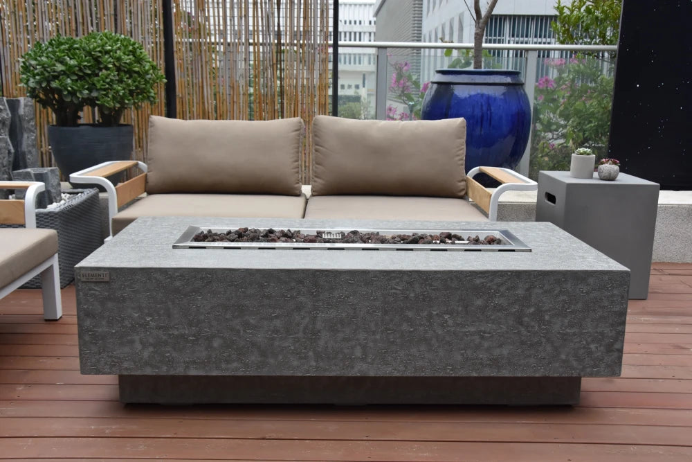 Elementi Kingsale Gas Fire Pit Table | Light Grey