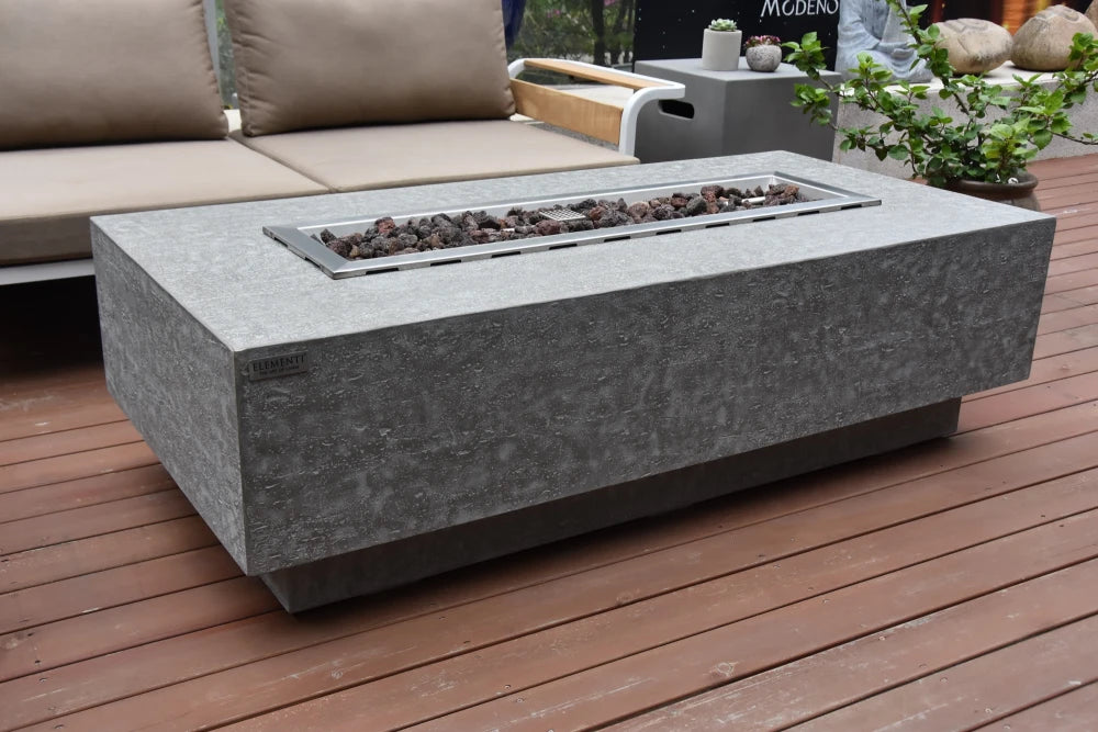 Elementi Kingsale Gas Fire Pit Table | Light Grey
