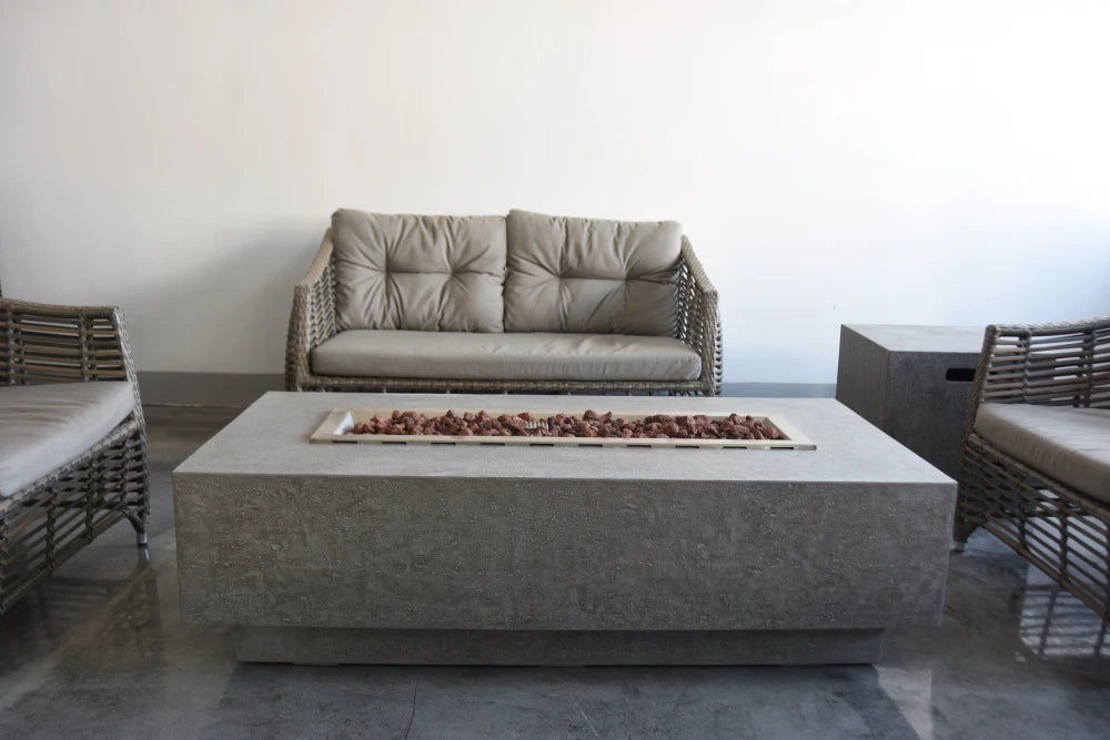 Elementi Kingsale Gas Fire Pit Table | Light Grey