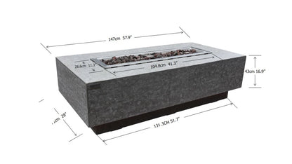 Elementi Kingsale Gas Fire Pit Table | Light Grey