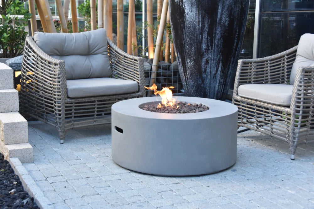 Elementi Tramore Gas Fire Pit Table | Light Grey