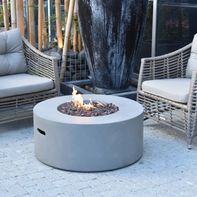 Elementi Tramore Gas Fire Pit Table | Light Grey