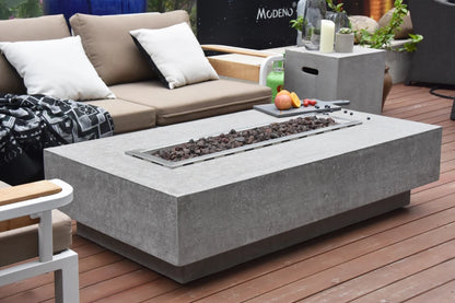 Elementi Hampton Gas Fire Pit Table | Light Grey