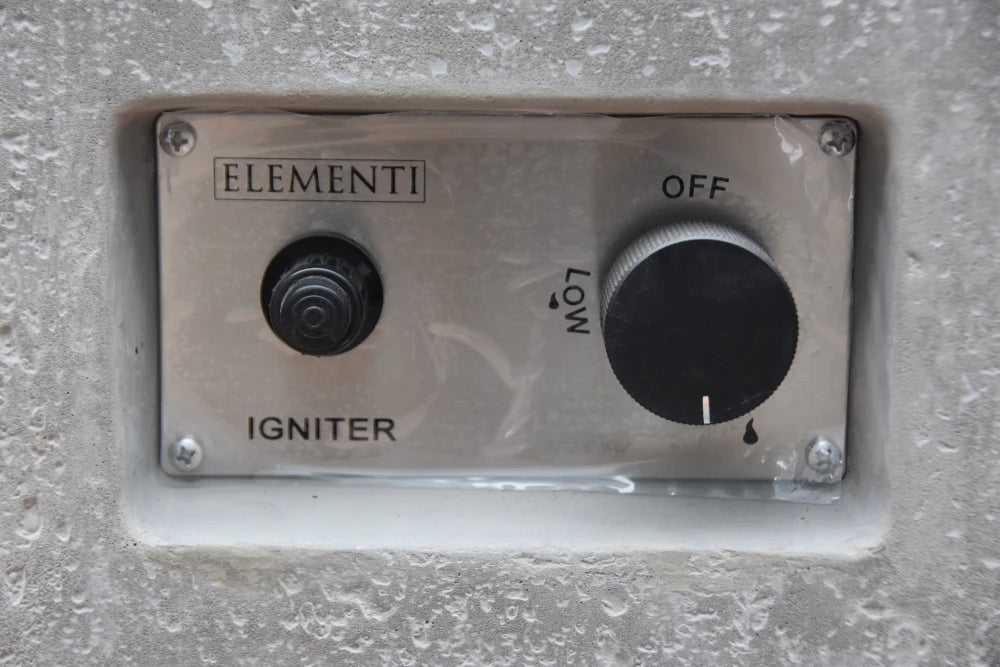 Elementi Hampton Gas Fire Pit Table | Light Grey