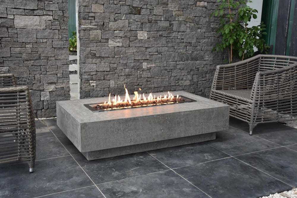 Elementi Hampton Gas Fire Pit Table | Light Grey