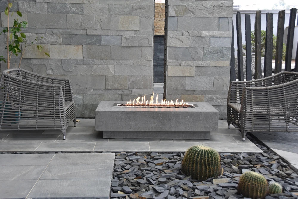 Elementi Hampton Gas Fire Pit Table | Light Grey